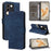 For vivo V29e (Global) 5G / Y200 (India) 5G Case RFID Blocking Wallet Stand Cover with Strap - Blue - 5