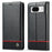LC.IMEEKE For Google Pixel 8a Case Carbon Fiber Texture PU Leather Phone Cover - Horizontal Stripe - 1