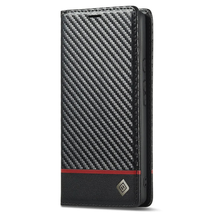 LC.IMEEKE For Google Pixel 8a Case Carbon Fiber Texture PU Leather Phone Cover - Horizontal Stripe - 7