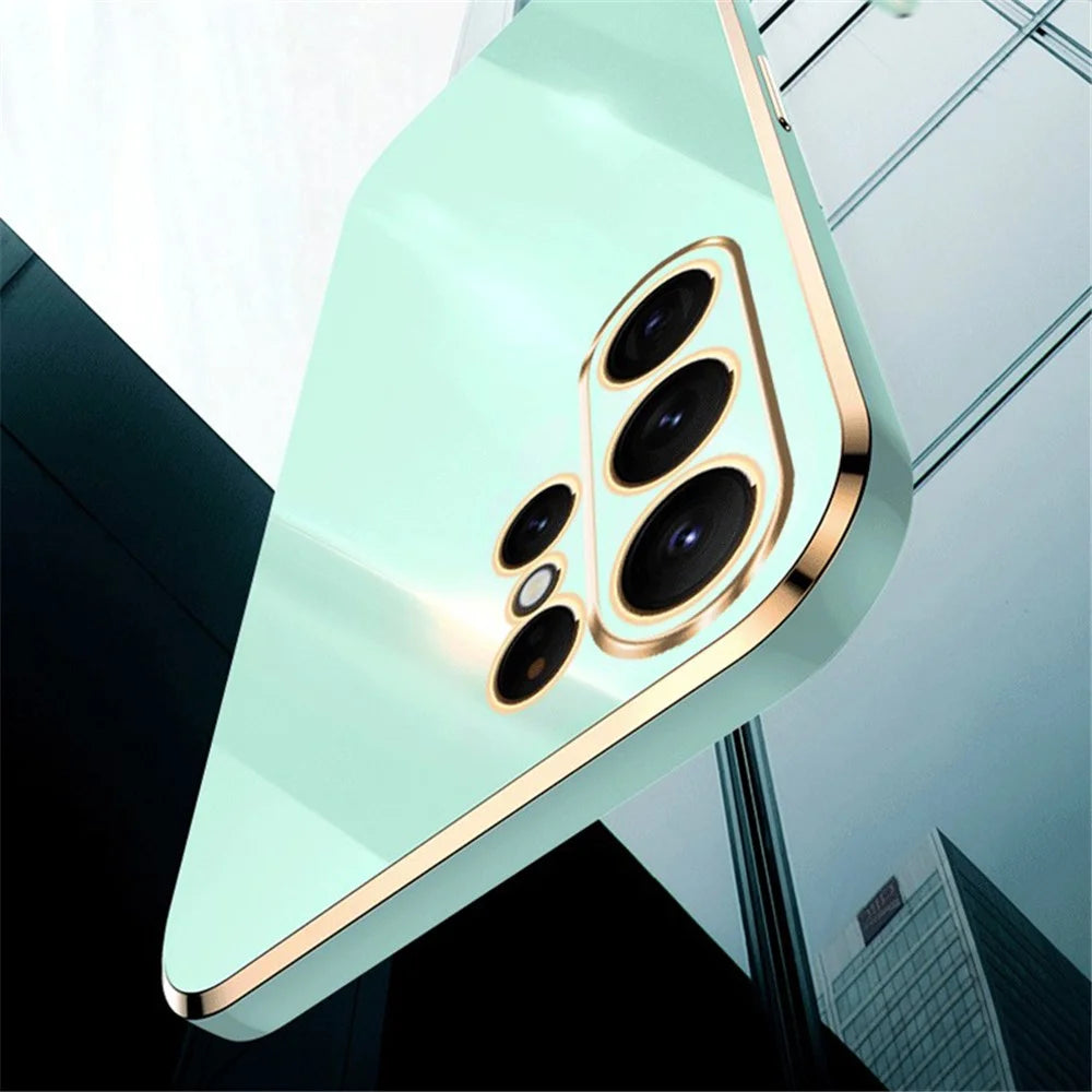 XINLI For Samsung Galaxy S24 Ultra Case Electroplated Anti-scratch Phone TPU Cover - Cyan - 4