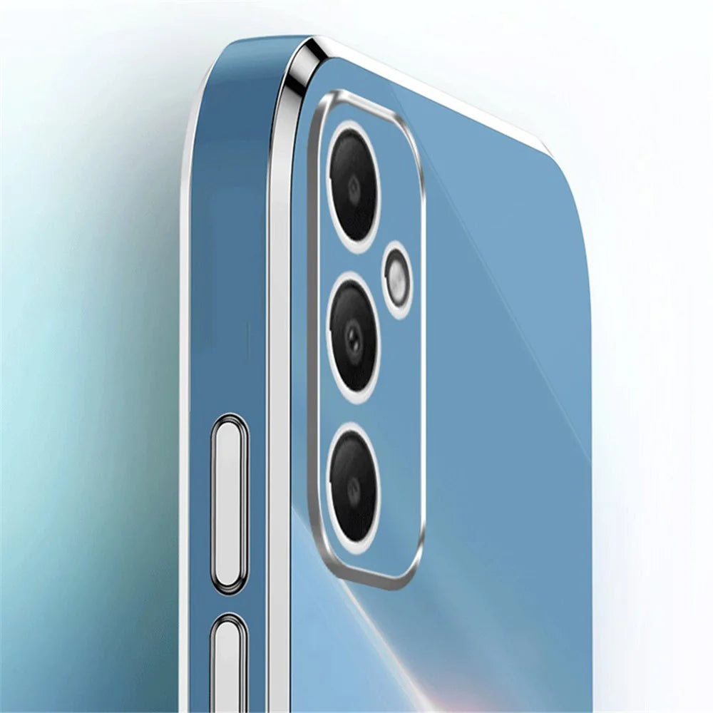 XINLI For Samsung Galaxy A05s 4G Cover Electroplated Drop-proof TPU Phone Case - Cyan - 5