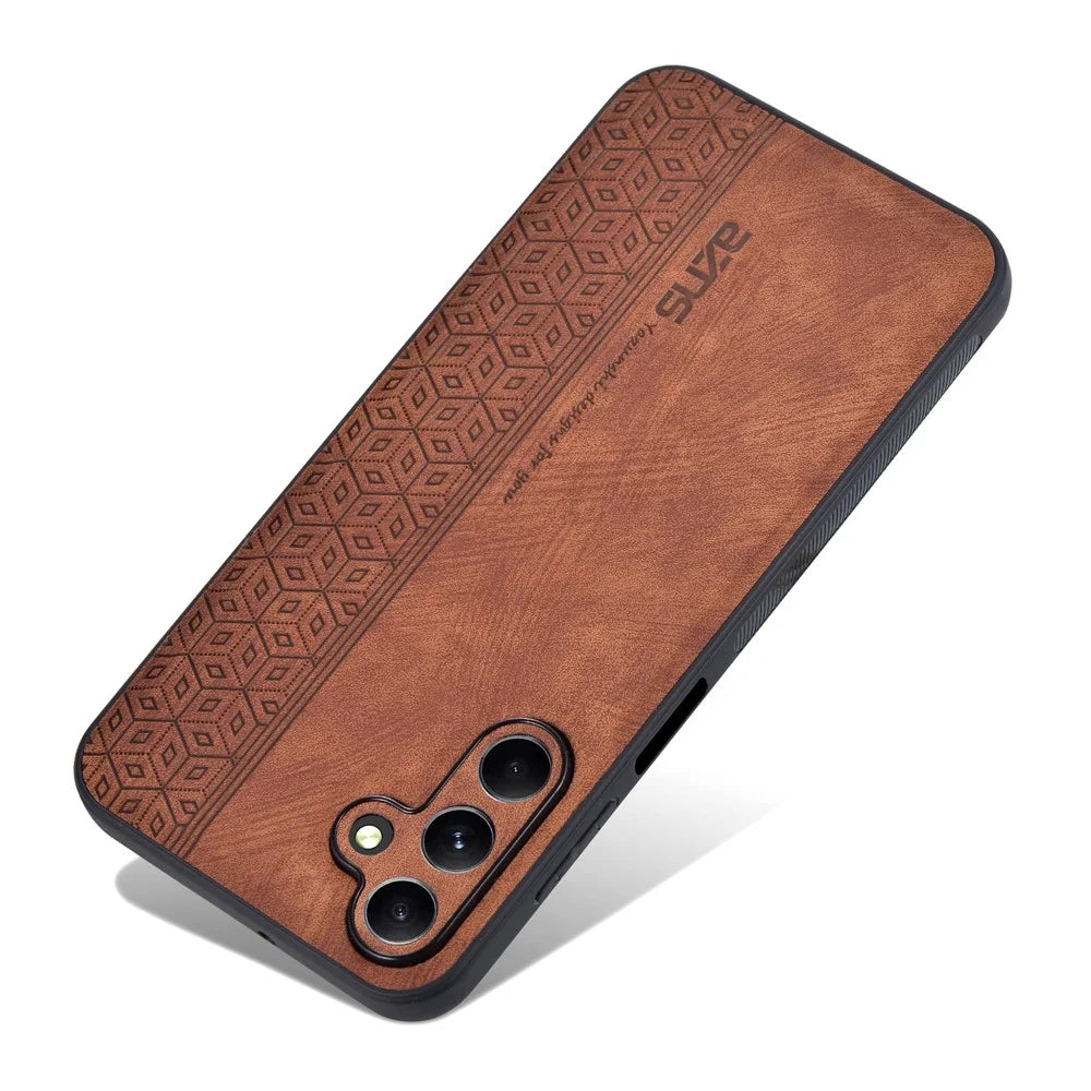 AZNS For Samsung Galaxy A05s 4G Case Slim-Fit Imprinted Pattern PU Leather+TPU Phone Cover - Brown - 3