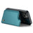For iPhone 15 Phone Case CASEME C22 Leather Back Cover with RFID Blocking Card Slots - Green - 3