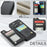 For iPhone 15 Pro Phone Case CASEME C22 Leather Back Cover with RFID Blocking Card Slots - Black - 6