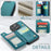 For iPhone 13 Pro Phone Case CASEME C22 Leather Back Cover with RFID Blocking Card Slots - Green - 6