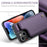 For iPhone 14 Plus Phone Case CASEME C22 Leather Back Cover with RFID Blocking Card Slots - Purple - 5