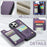 For iPhone 12 Pro Max Phone Case CASEME C22 Leather Back Cover with RFID Blocking Card Slots - Purple - 6