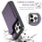 For iPhone 12 Pro Max Phone Case CASEME C22 Leather Back Cover with RFID Blocking Card Slots - Purple - 7