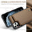 For iPhone 11 Pro Max Phone Case CASEME C22 Leather Back Cover with RFID Blocking Card Slots - Brown - 5