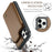 For iPhone 11 Pro Max Phone Case CASEME C22 Leather Back Cover with RFID Blocking Card Slots - Brown - 7