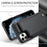 For iPhone 11 Pro Phone Case CASEME C22 Leather Back Cover with RFID Blocking Card Slots - Black - 5