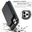 For iPhone 11 Pro Phone Case CASEME C22 Leather Back Cover with RFID Blocking Card Slots - Black - 7