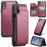 For iPhone XR Phone Case CASEME C22 Leather Back Cover with RFID Blocking Card Slots - Red - 1
