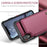 For iPhone XR Phone Case CASEME C22 Leather Back Cover with RFID Blocking Card Slots - Red - 5