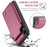 For iPhone XR Phone Case CASEME C22 Leather Back Cover with RFID Blocking Card Slots - Red - 7