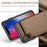 For iPhone X / XS Phone Case CASEME C22 Leather Back Cover with RFID Blocking Card Slots - Brown - 5