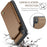 For iPhone X / XS Phone Case CASEME C22 Leather Back Cover with RFID Blocking Card Slots - Brown - 7
