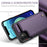 For iPhone 12 / 12 Pro Phone Case CASEME C22 Leather Back Cover with RFID Blocking Card Slots - Purple - 5
