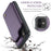 For iPhone 12 / 12 Pro Phone Case CASEME C22 Leather Back Cover with RFID Blocking Card Slots - Purple - 7