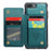For iPhone 6 Plus / 7 Plus / 8 Plus / 6s Plus Phone Case CASEME C22 Leather Back Cover with RFID Blocking Card Slots - Green - 2