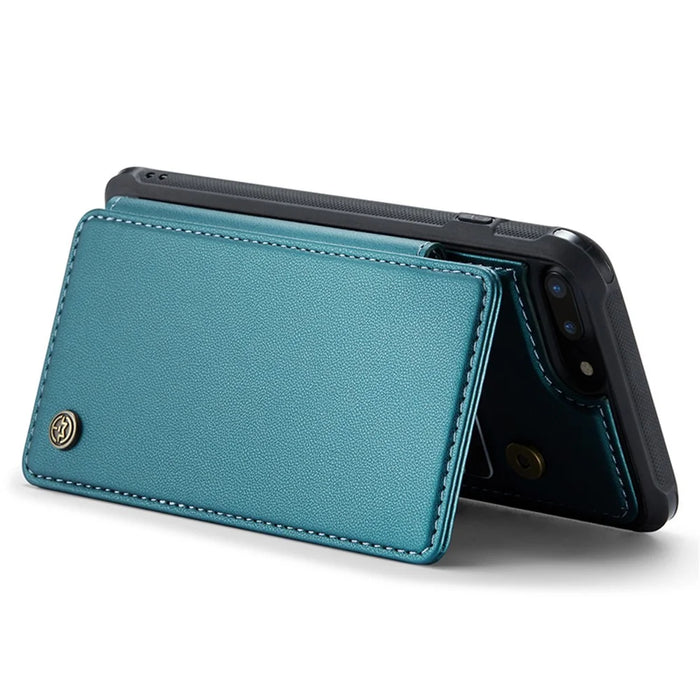 For iPhone 6 Plus / 7 Plus / 8 Plus / 6s Plus Phone Case CASEME C22 Leather Back Cover with RFID Blocking Card Slots - Green - 3