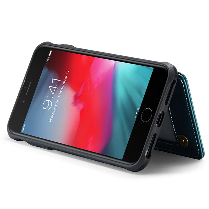 For iPhone 6 Plus / 7 Plus / 8 Plus / 6s Plus Phone Case CASEME C22 Leather Back Cover with RFID Blocking Card Slots - Green - 4