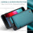 For iPhone 6 Plus / 7 Plus / 8 Plus / 6s Plus Phone Case CASEME C22 Leather Back Cover with RFID Blocking Card Slots - Green - 5