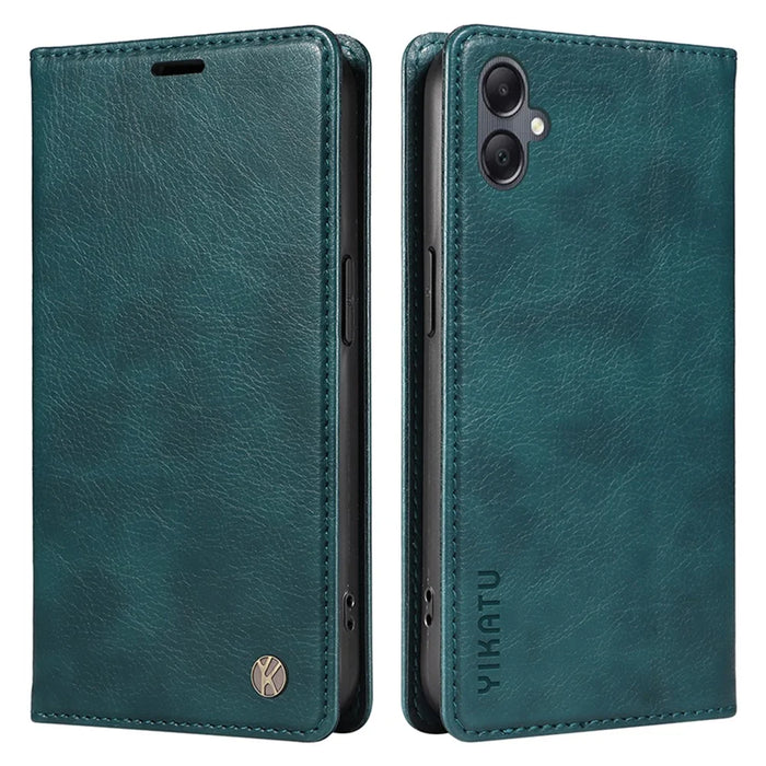 YIKATU YK-006 For Samsung Galaxy A05 4G Case Leather Wallet Magnetic Closing Cover - Blue - 1