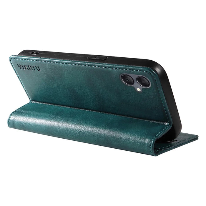 YIKATU YK-006 For Samsung Galaxy A05 4G Case Leather Wallet Magnetic Closing Cover - Blue - 4
