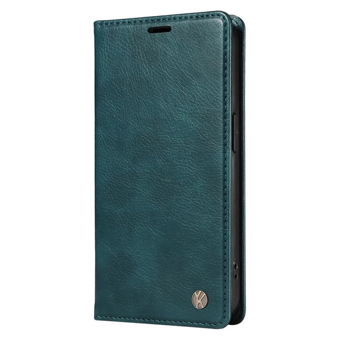 YIKATU YK-006 For Samsung Galaxy A05 4G Case Leather Wallet Magnetic Closing Cover - Blue - 7