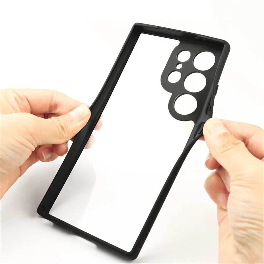 Phone Case for Samsung Galaxy S24 Ultra Clear Design Slim-Fit TPU + PC Phone Cover Shell - 3