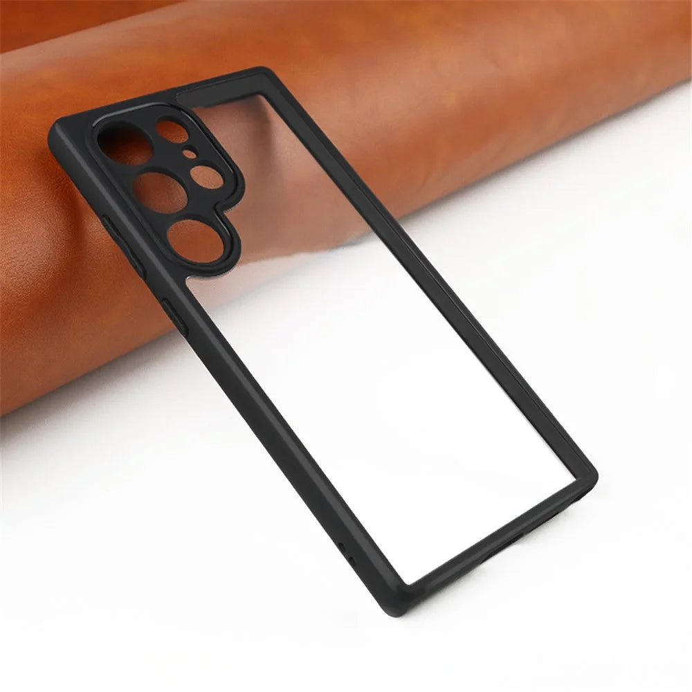 Phone Case for Samsung Galaxy S24 Ultra Clear Design Slim-Fit TPU + PC Phone Cover Shell - 5