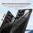 For Samsung Galaxy S24 Ultra Case Anti-fall PC + TPU Phone Protector with Alloy Lens Frame - Black - 6