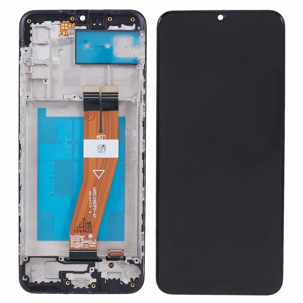 For Samsung Galaxy A02s (166.5mm) A025 Grade C LCD Screen and Digitizer Assembly + Frame (without Logo) - 1