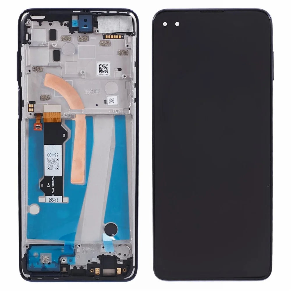 For Motorola Moto G 5G Plus XT2075 Grade B LCD Screen and Digitizer Assembly + Frame Replacement Part (without Logo) - Blue - 1