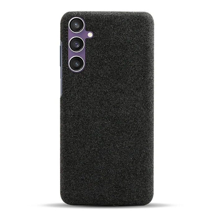 Phone Case for Samsung Galaxy S23 FE Anti-Scratch Phone Cover Cloth+PC Shell - Black - 3