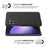 Phone Case for Samsung Galaxy S23 FE Anti-Scratch Phone Cover Cloth+PC Shell - Black - 5