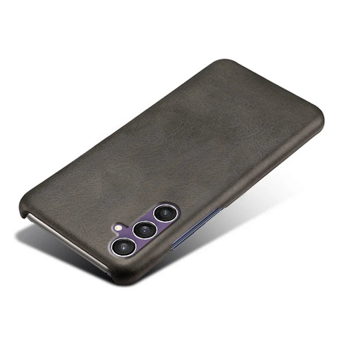 For Samsung Galaxy S23 FE Case PU Leather + PC Anti-Scratch Calf Texture Phone Cover - Black - 4