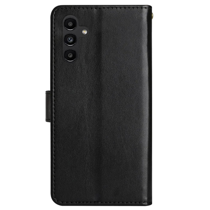 For Samsung Galaxy S24 Leather Case Butterfly Imprinted Phone Wallet Cover - Black - 7