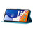 For Samsung Galaxy S24+ Case Butterfly Imprinted Stand Wallet Leather Cover - Blue - 2
