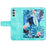 For Samsung Galaxy S24+ Case Flower Pattern Leather Cover with Card Holder - Green - 5