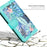 For Samsung Galaxy S24+ Case Flower Pattern Leather Cover with Card Holder - Green - 7