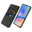 For Samsung Galaxy A05s 4G Phone Case Anti-drop PC+Cloth Cover with Card Holder - Black - 1