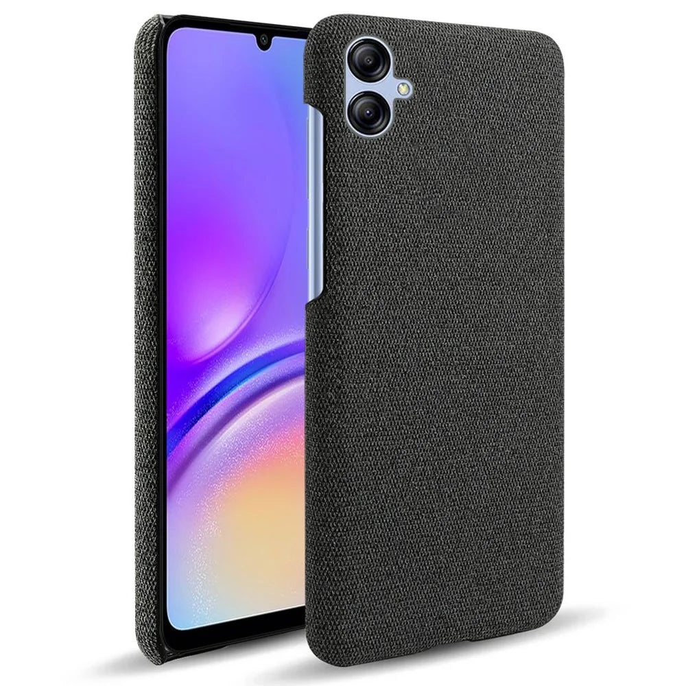 Smartphone Cover for Samsung Galaxy A05 4G Case Dustproof Cloth+PC Phone Shell - Black - 1