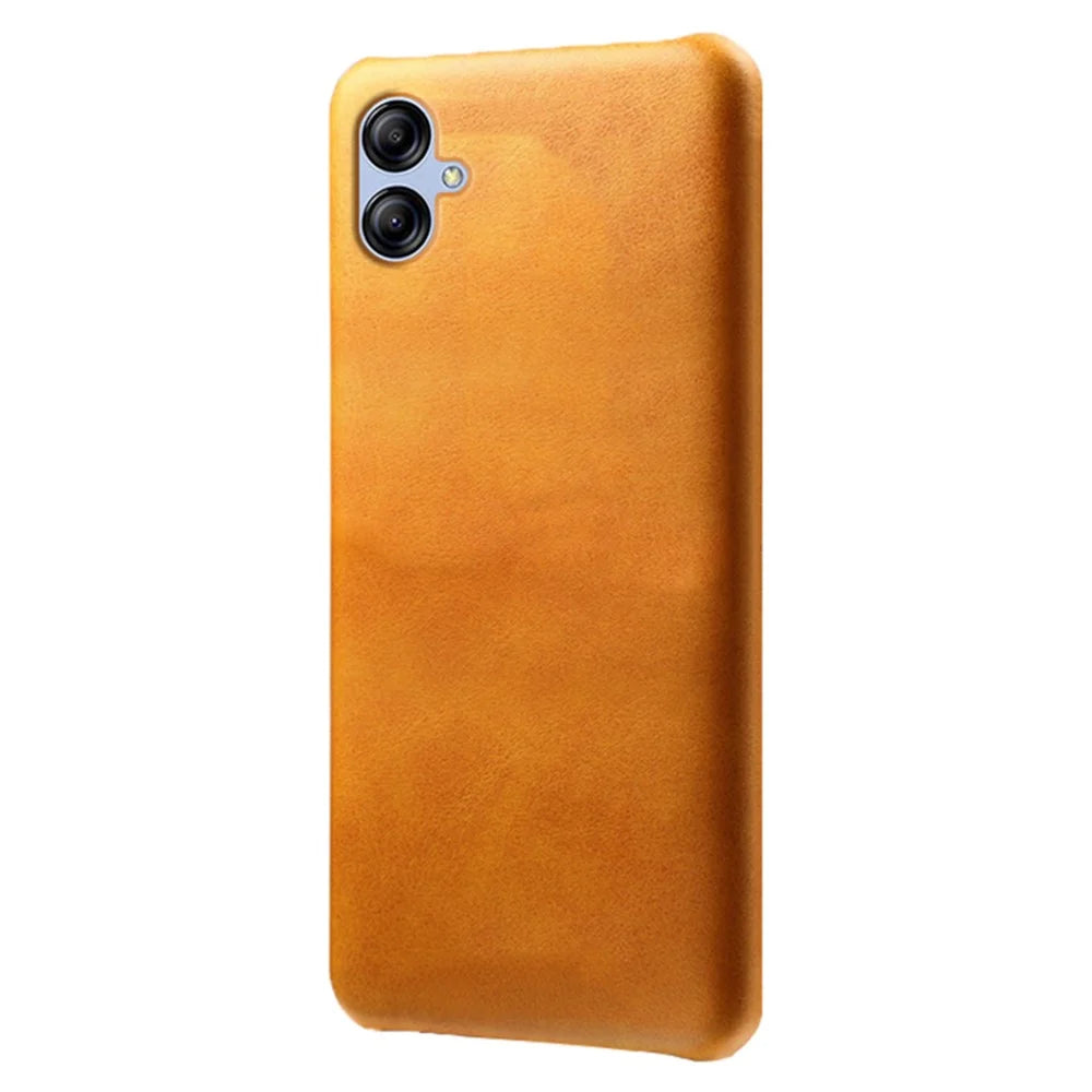 For Samsung Galaxy A05 4G Calf Texture PU Leather + PC Phone Case Anti-Scratch Phone Cover - Orange - 2