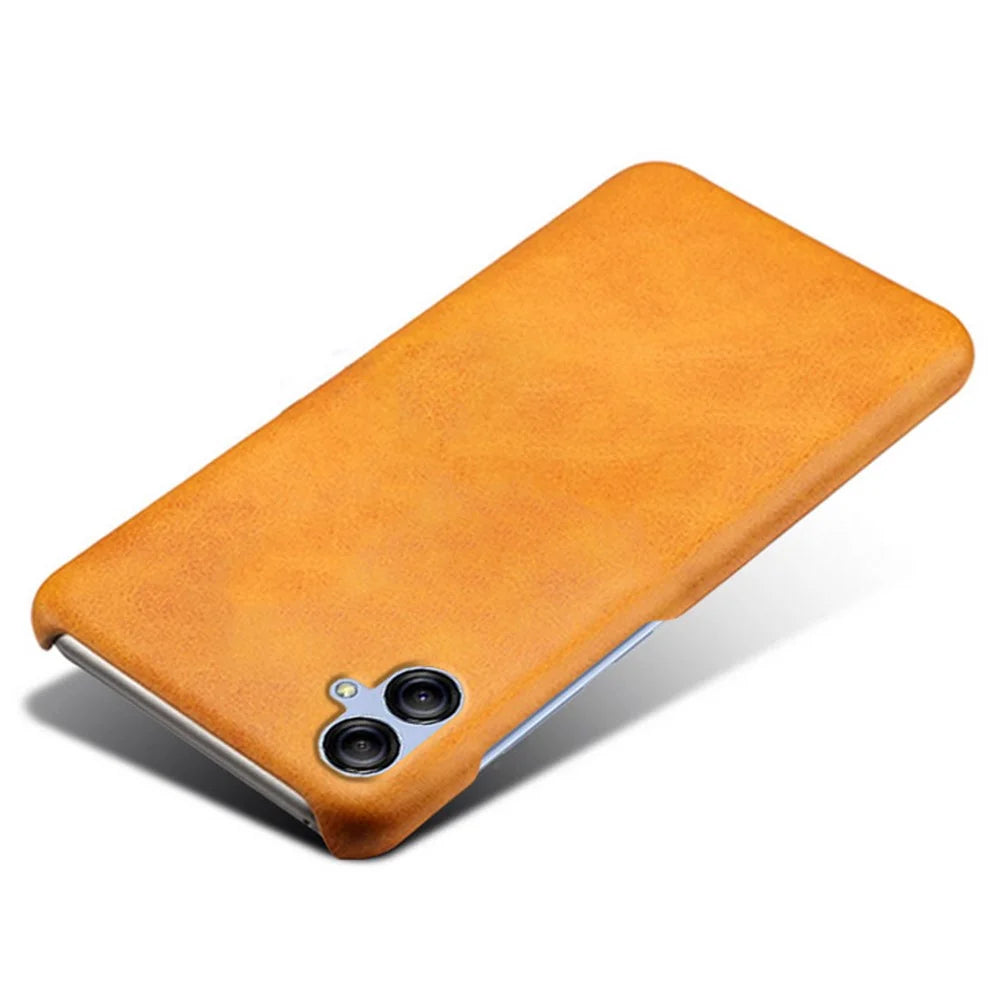 For Samsung Galaxy A05 4G Calf Texture PU Leather + PC Phone Case Anti-Scratch Phone Cover - Orange - 3