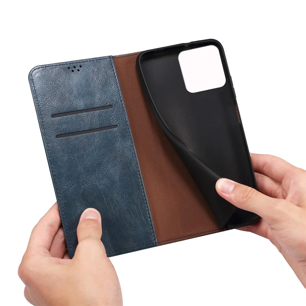 For vivo Y200 (India) 5G Case Stand Wallet PU Leather Anti-Scratch Phone Cover - Blue - 5