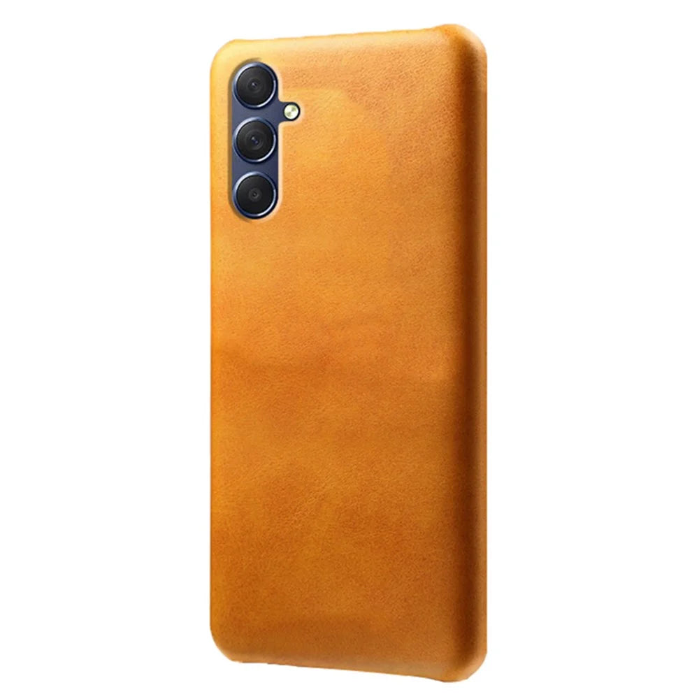 For Samsung Galaxy A05s 4G Case PU Leather + PC Cover Case Ultra-Thin Calf Texture Phone Shell - Orange - 1
