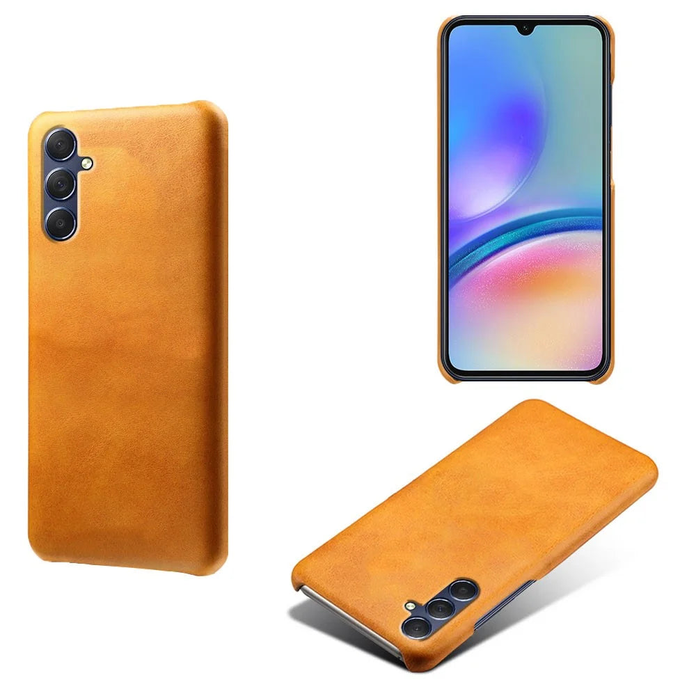 For Samsung Galaxy A05s 4G Case PU Leather + PC Cover Case Ultra-Thin Calf Texture Phone Shell - Orange - 2