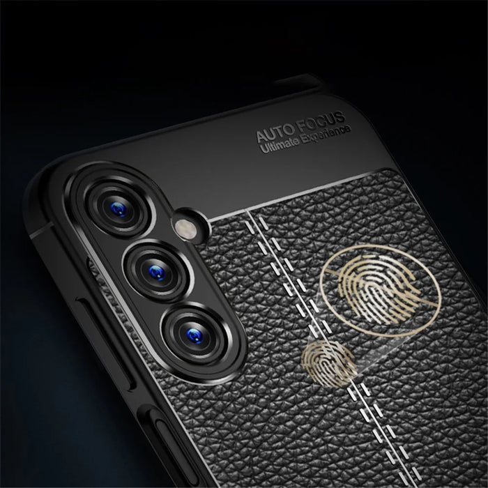 Slim Phone Case for Samsung Galaxy A15 4G Scratch-resistant Litchi Texture TPU Phone Cover - Blue - 5